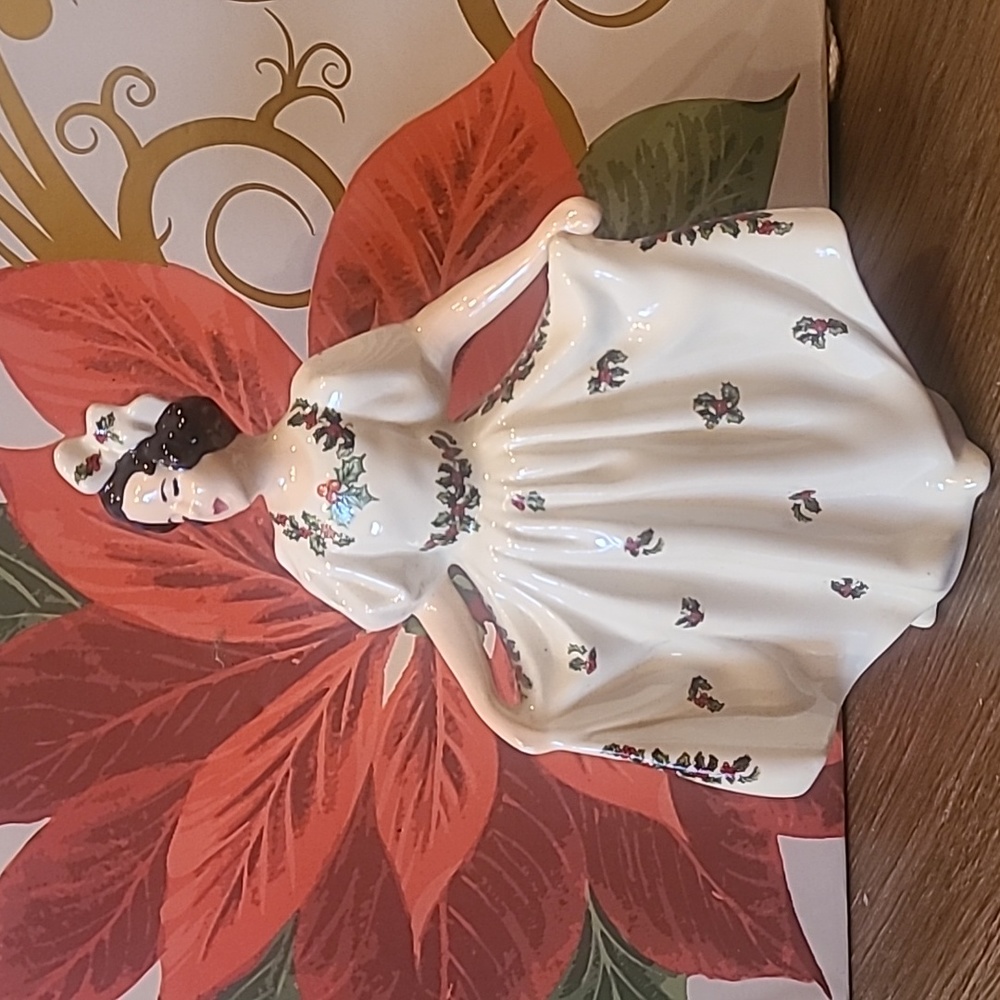 Vintage Christmas Holly Lady